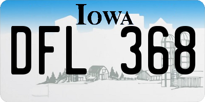 IA license plate DFL368