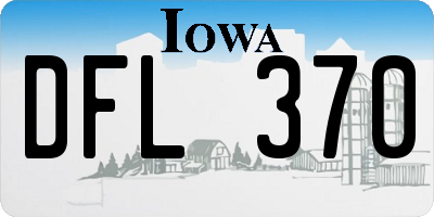 IA license plate DFL370