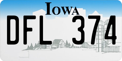 IA license plate DFL374