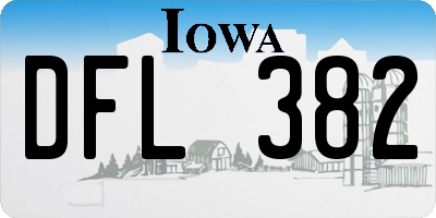 IA license plate DFL382