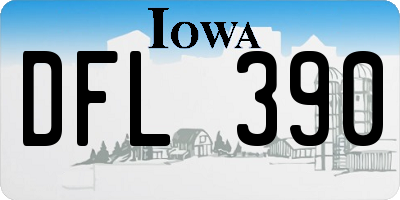 IA license plate DFL390