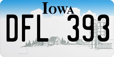 IA license plate DFL393
