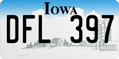IA license plate DFL397