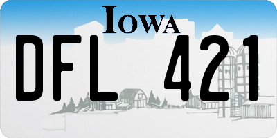 IA license plate DFL421