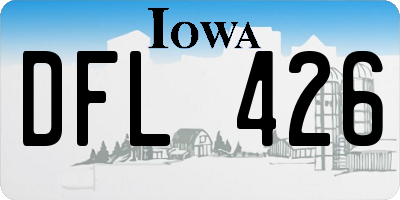 IA license plate DFL426