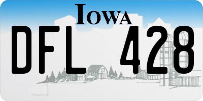 IA license plate DFL428
