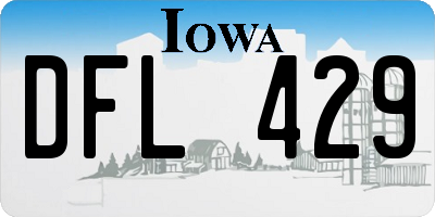 IA license plate DFL429