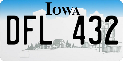 IA license plate DFL432