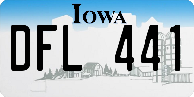 IA license plate DFL441