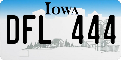 IA license plate DFL444
