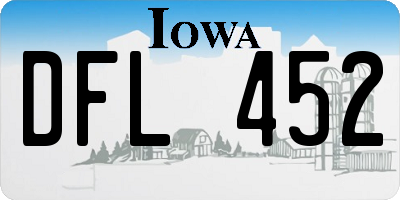 IA license plate DFL452