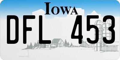 IA license plate DFL453