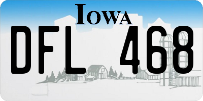 IA license plate DFL468