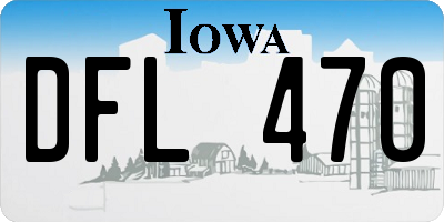 IA license plate DFL470