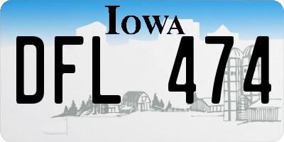IA license plate DFL474