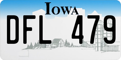 IA license plate DFL479