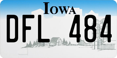 IA license plate DFL484