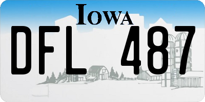 IA license plate DFL487