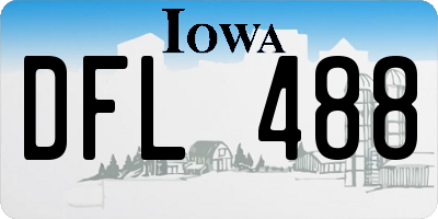 IA license plate DFL488