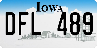 IA license plate DFL489