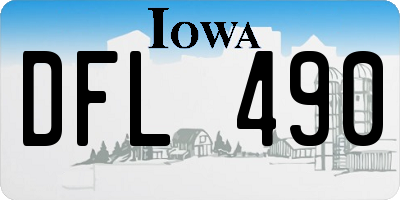 IA license plate DFL490