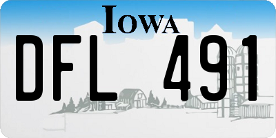 IA license plate DFL491