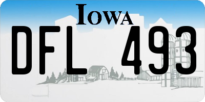 IA license plate DFL493