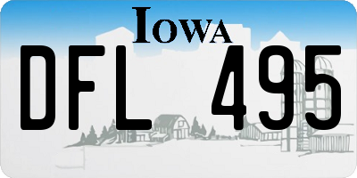 IA license plate DFL495