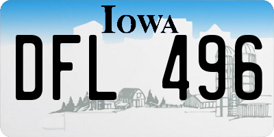 IA license plate DFL496