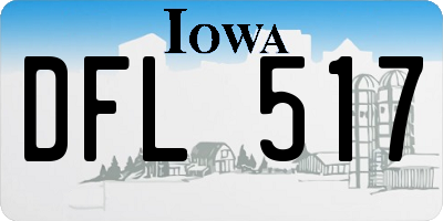 IA license plate DFL517