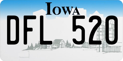 IA license plate DFL520