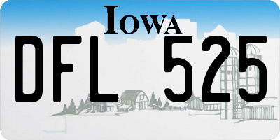 IA license plate DFL525