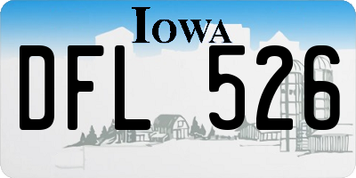 IA license plate DFL526
