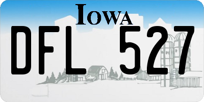 IA license plate DFL527