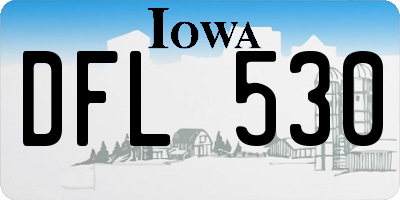 IA license plate DFL530