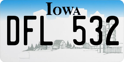 IA license plate DFL532
