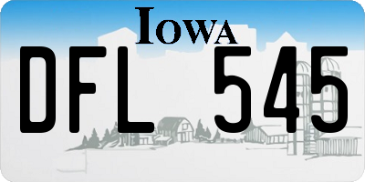 IA license plate DFL545