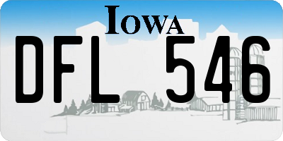 IA license plate DFL546