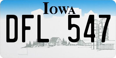 IA license plate DFL547