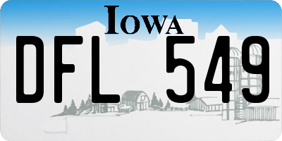 IA license plate DFL549