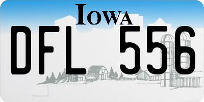 IA license plate DFL556