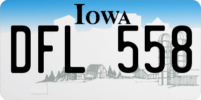 IA license plate DFL558