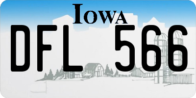 IA license plate DFL566