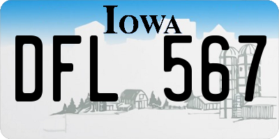 IA license plate DFL567