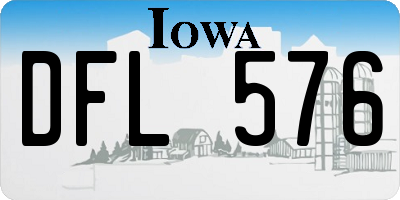 IA license plate DFL576
