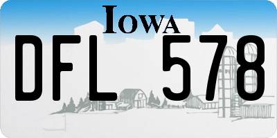 IA license plate DFL578