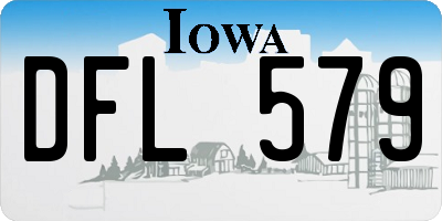 IA license plate DFL579