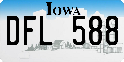 IA license plate DFL588