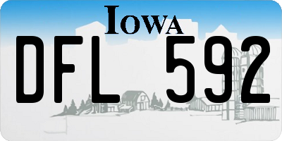 IA license plate DFL592