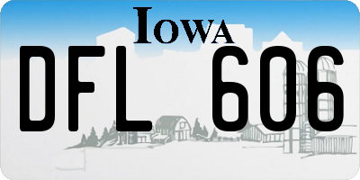 IA license plate DFL606